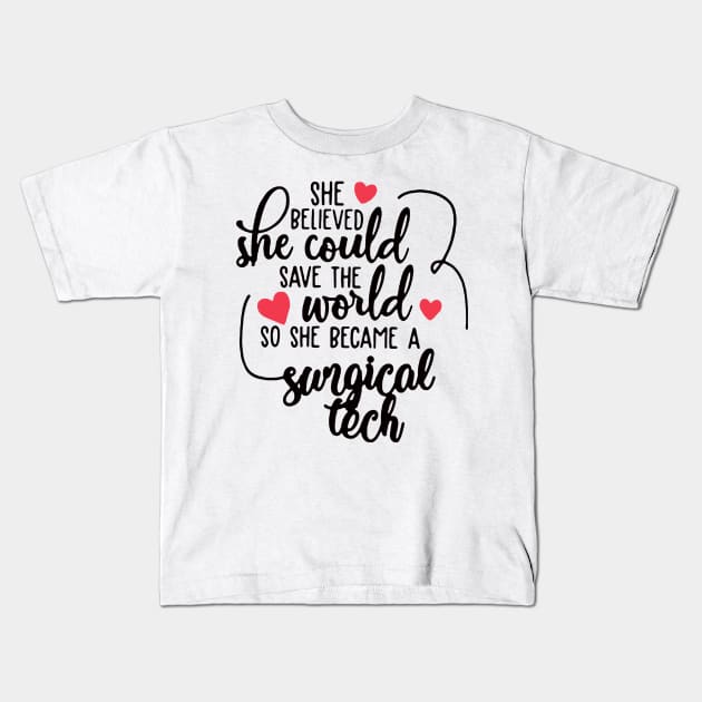 Surgical Tech Kids T-Shirt by janetradioactive